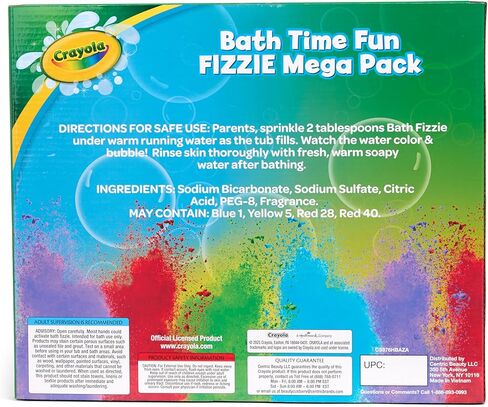 Crayola Bath Fizzies 16 Deluxe Pack, Refreshing Scented Colorful Bath Fizzers for Boys, Girls, & Tweens, 16 Total Fizzies in 4 Assorted Scents & Colors in Saudi Arabia