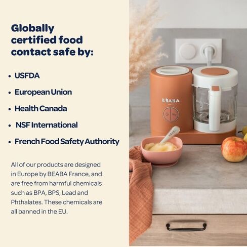 BEABA Babycook Neo Baby Food Maker | Non-Toxic Glass & Stainless Steel | Trusted by Celebrity Moms | Sustainable Baby Food Processor | Global Leader | 34 Servings in 20 Mins in Saudi Arabia
