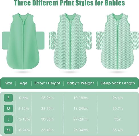 SWEET DOLPHIN Baby Sleep Sack 0-6 Months - 100% Cotton 2-Way Zipper TOG 0.5 Infant Wearable Blanket, Newborn Essentials Toddler 3 Pack Sleeping Sacks - Grey in Saudi Arabia