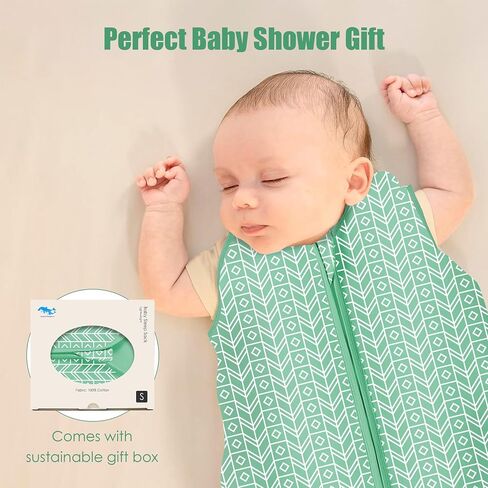 SWEET DOLPHIN Baby Sleep Sack 0-6 Months - 100% Cotton 2-Way Zipper TOG 0.5 Infant Wearable Blanket, Newborn Essentials Toddler 3 Pack Sleeping Sacks - Grey in Saudi Arabia