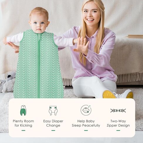 SWEET DOLPHIN Baby Sleep Sack 0-6 Months - 100% Cotton 2-Way Zipper TOG 0.5 Infant Wearable Blanket, Newborn Essentials Toddler 3 Pack Sleeping Sacks - Grey in Saudi Arabia