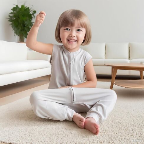 Toddler Sleep Sack with Feet，100% Cotton Solid Color Baby Sleeping Bag,Light and Soft Baby Wearable Blanket for Walkers in Kuwait