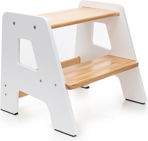 OCODILE 1-Step Wooden Step Stool for Toddlers | Kids Step Stool for Bathroom Sink, Kitchen, and Potty Training | Non-Slip Stool for Toilet Independence | Wooden Step for Children Ages 2+ Blue in Saudi Arabia