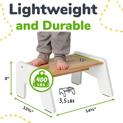 OCODILE 1-Step Wooden Step Stool for Toddlers | Kids Step Stool for Bathroom Sink, Kitchen, and Potty Training | Non-Slip Stool for Toilet Independence | Wooden Step for Children Ages 2+ Blue in Saudi Arabia