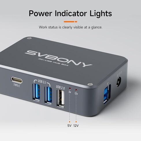 محول طاقة تلسكوب علم الفلك SVBONY SV241، صندوق محور USB صغير DC، مخرج عالي السرعة وواجهة من النوع C، التوافق مع مصادر الطاقة المختلفة، محور USB متكامل للتصوير الفلكي في الهواء الطلق in Saudi Arabia