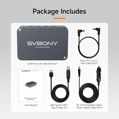 محول طاقة تلسكوب علم الفلك SVBONY SV241، صندوق محور USB صغير DC، مخرج عالي السرعة وواجهة من النوع C، التوافق مع مصادر الطاقة المختلفة، محور USB متكامل للتصوير الفلكي في الهواء الطلق in Saudi Arabia