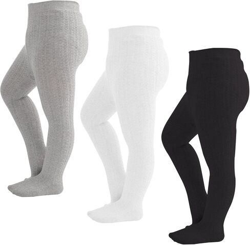 Marchare Baby Girls Tights Cable Knit Tights Thick Solid Footed Leggings Winter Warm Stockings in Saudi Arabia