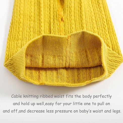 Marchare Baby Girls Tights Cable Knit Tights Thick Solid Footed Leggings Winter Warm Stockings in Saudi Arabia