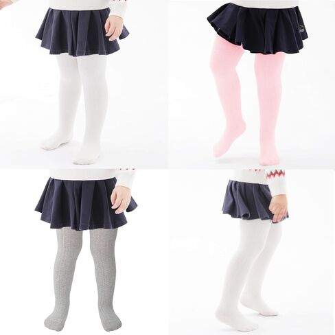Marchare Baby Girls Tights Cable Knit Tights Thick Solid Footed Leggings Winter Warm Stockings in Saudi Arabia