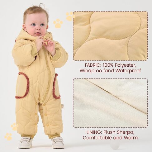 JiAmy Baby Bear Snowsuit Baby Winter Clothes Hooded Newborn Winter Coat Toddler Boy Girl Clothes in Saudi Arabia