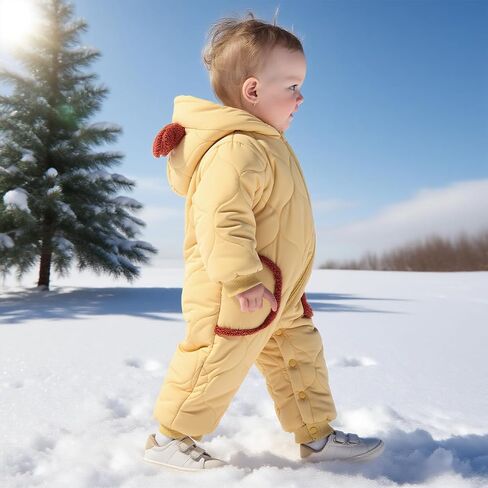 JiAmy Baby Bear Snowsuit Baby Winter Clothes Hooded Newborn Winter Coat Toddler Boy Girl Clothes in Saudi Arabia