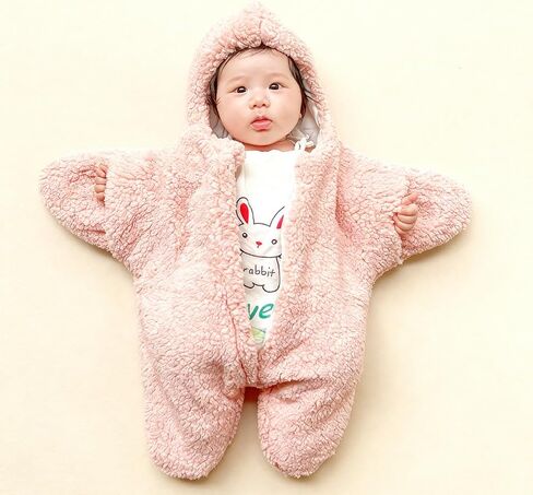 BINIDUCKLING Baby Bunting Suit Starfish Outfit for Fall & Winter Fleece Pramsuit 3-12 Months in Saudi Arabia