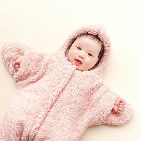 BINIDUCKLING Baby Bunting Suit Starfish Outfit for Fall & Winter Fleece Pramsuit 3-12 Months in Saudi Arabia
