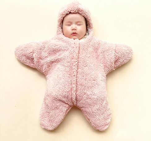 BINIDUCKLING Baby Bunting Suit Starfish Outfit for Fall & Winter Fleece Pramsuit 3-12 Months in Saudi Arabia