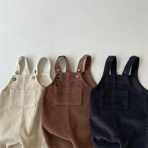 Baby Girl Boy Corduroy Bib Overalls Cotton Suspender Pants Solid Straps Trousers Romper Loose Jumpsuit Kids Outfits in Saudi Arabia