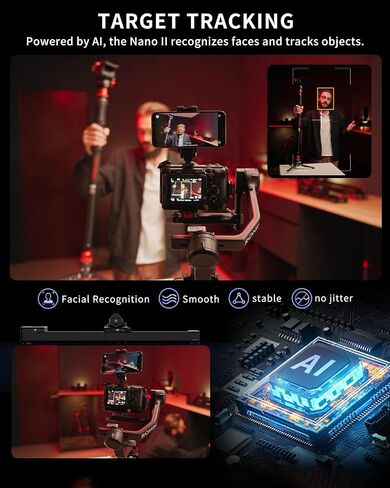 IFOOTAGE Mini Motorized Camera Shark Slider Nano N1-B إصدار الحزمة، مسار دوللي من سبائك الألومنيوم، حاجز تثبيت الفيديو، فاصل زمني، إيقاف الحركة وحركة الكاميرا الداخلية أو الخارجية in Saudi Arabia