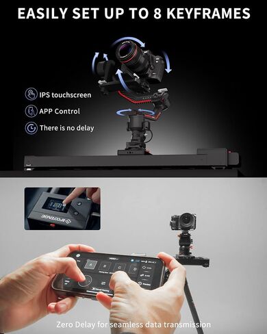 IFOOTAGE Mini Motorized Camera Shark Slider Nano N1-B إصدار الحزمة، مسار دوللي من سبائك الألومنيوم، حاجز تثبيت الفيديو، فاصل زمني، إيقاف الحركة وحركة الكاميرا الداخلية أو الخارجية in Saudi Arabia