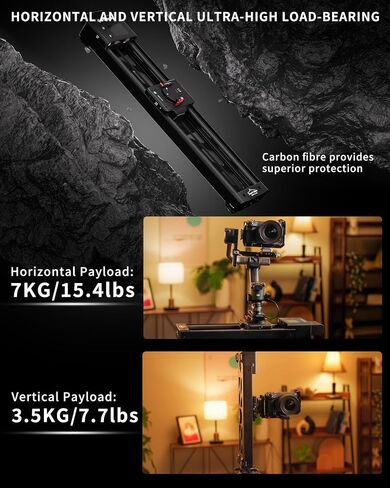 IFOOTAGE Mini Motorized Camera Shark Slider Nano N1-B إصدار الحزمة، مسار دوللي من سبائك الألومنيوم، حاجز تثبيت الفيديو، فاصل زمني، إيقاف الحركة وحركة الكاميرا الداخلية أو الخارجية in Saudi Arabia