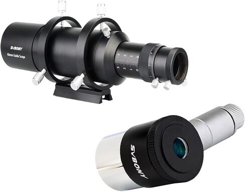 SVBONY SV106 Guide Scope with Helical Focuser Bundle with Reticle Eyepiece 1.25 inches Illuminated Eyepiece (2 Items) in Saudi Arabia
