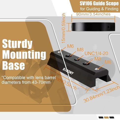 SVBONY SV106 Guide Scope with Helical Focuser Bundle with Reticle Eyepiece 1.25 inches Illuminated Eyepiece (2 Items) in Saudi Arabia