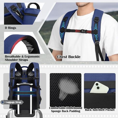 SDYSM Camera Backpack, Hardshell DSLR/SLR Camera Bag with Lens Pouch & 15.6" Laptop Compartment Waterproof Camera Case with Rain Cover Photography Backpack Compatible for Canon/Nikon/Sony/Drone Black in Kuwait