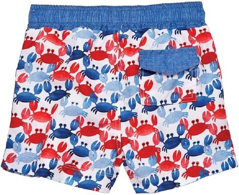 Mud Pie Boys' Crab Swim Trunks, Multi, XS (6-9 Months) in Saudi Arabia