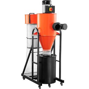 VEVOR Dust Collector, 763 CFM 1 Micron Cyclone Dust Collector, 1.5HP Dusts Collection System with 12.5-Gallon Dust Collector Bag & Base Stand, Smart Cyclone Separation, Dusts Separator for Woodworking in Saudi Arabia