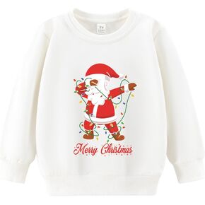 Toddler Christmas Sweatshirt Baby Girl Boy Snowman Face Long Sleeve Pullover Tops in Kuwait