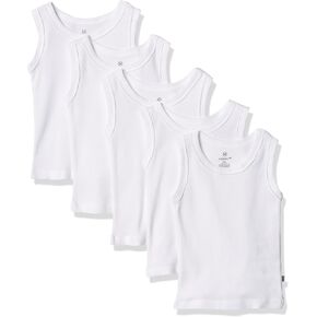 HonestBaby Baby-Girls Sleeveless Muscle T-Shirts 100% Organic Cotton for Infant Baby and Toddler Boys, Girls in Kuwait
