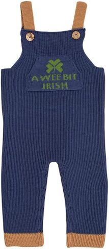 SAOL Baby Knitted Button-Patterned Straps Overalls Romper A Wee Bit Irish Toddler Little Infant Baby Gift in Saudi Arabia