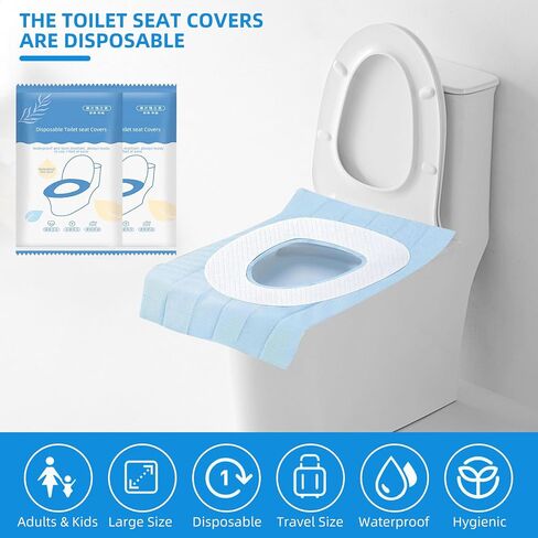 35 Pack Toilet Seat Covers Disposable 16x24 Inch XL Portable Toilet Liners Travel Seat Cover for Outdoors,Hotel, Hospital, Travel, Public Toilet Seat Cover (35 Pack, XL) in Saudi Arabia