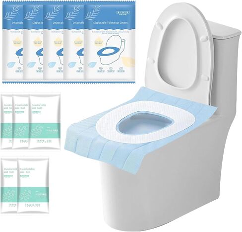 35 Pack Toilet Seat Covers Disposable 16x24 Inch XL Portable Toilet Liners Travel Seat Cover for Outdoors,Hotel, Hospital, Travel, Public Toilet Seat Cover (35 Pack, XL) in Saudi Arabia
