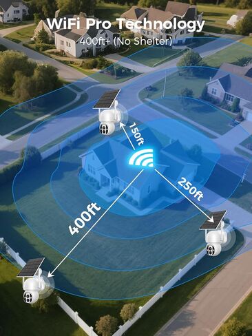 نظام كاميرا أمان لاسلكية تعمل بالطاقة الشمسية، نظام كاميرا أمان منزلي خارجي، بدون اشتراك، تعمل بالطاقة الشمسية، 2.4 جيجا و5 جيجا واي فاي 4 مجموعة كاميرات، رؤية ليلية ملونة 4 ميجابكسل، دوران وإمالة 360 درجة، محادثة ثنائية الاتجاه، IP66 in Kuwait