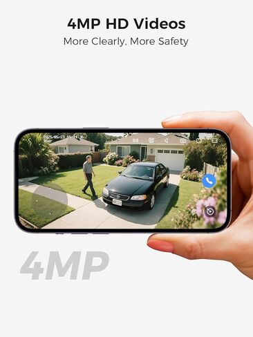 نظام كاميرا أمان لاسلكية تعمل بالطاقة الشمسية، نظام كاميرا أمان منزلي خارجي، بدون اشتراك، تعمل بالطاقة الشمسية، 2.4 جيجا و5 جيجا واي فاي 4 مجموعة كاميرات، رؤية ليلية ملونة 4 ميجابكسل، دوران وإمالة 360 درجة، محادثة ثنائية الاتجاه، IP66 in Kuwait