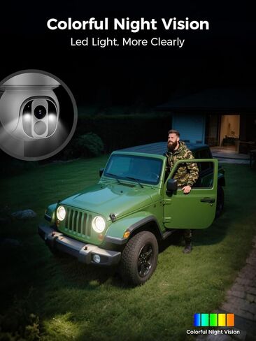 نظام كاميرا أمان لاسلكية تعمل بالطاقة الشمسية، نظام كاميرا أمان منزلي خارجي، بدون اشتراك، تعمل بالطاقة الشمسية، 2.4 جيجا و5 جيجا واي فاي 4 مجموعة كاميرات، رؤية ليلية ملونة 4 ميجابكسل، دوران وإمالة 360 درجة، محادثة ثنائية الاتجاه، IP66 in Kuwait