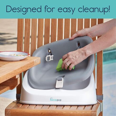 hiccapop ErgoBoost Toddler Booster Seat for Dining Table, Non-Slip Stable Booster Chair for Toddlers Eating, High Chair Booster Seat for Dining Table, Gray in Kuwait