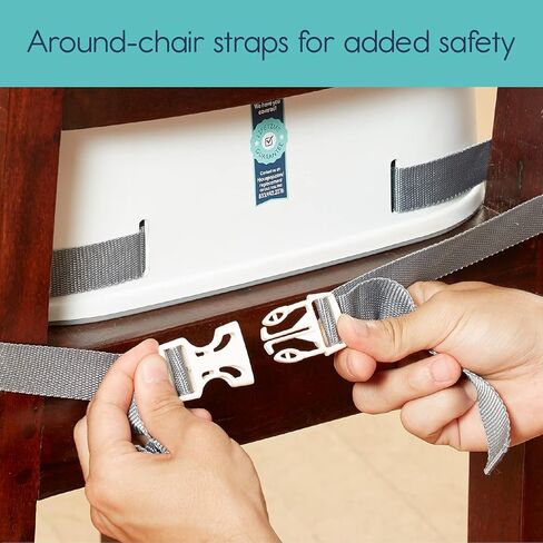 hiccapop ErgoBoost Toddler Booster Seat for Dining Table, Non-Slip Stable Booster Chair for Toddlers Eating, High Chair Booster Seat for Dining Table, Gray in Kuwait