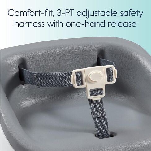 hiccapop ErgoBoost Toddler Booster Seat for Dining Table, Non-Slip Stable Booster Chair for Toddlers Eating, High Chair Booster Seat for Dining Table, Gray in Kuwait