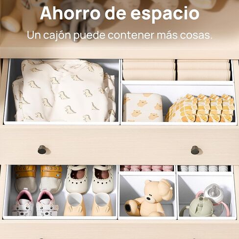 Vtopmart 12 Pack Baby Clothes Organizer, Dresser Drawer Organizer for Baby Clothing, Foldable Fabric Closet Drawer Storage Bins, Nursery Dresser Dividers for Bra, Socks, Ties, Scarf in Kuwait