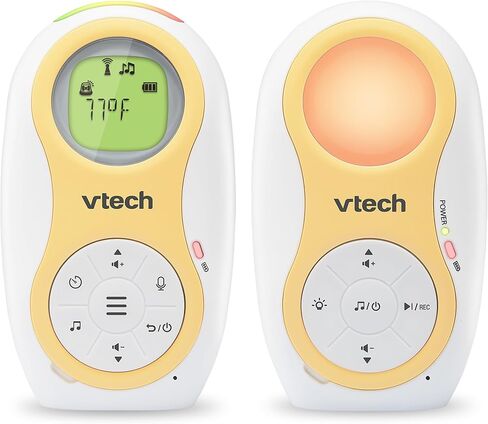 VTech Digital Audio Baby Monitor with Up to 1500ft of Range, Night Light, Soothing Lullabies, Two-Way Talk, Temperature Sensor, Record Your Own Voice, Rechargeable Battery, Feeding Reminder: DM1215 in Saudi Arabia