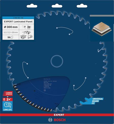 Bosch 1 x Expert Laminated Panel Circular Saw Blade for Table Saws (for Plastic-Coated Panels, Diameter mm, Professional Accessories, Wired Table Saw, Stationary Table Saw) in Saudi Arabia