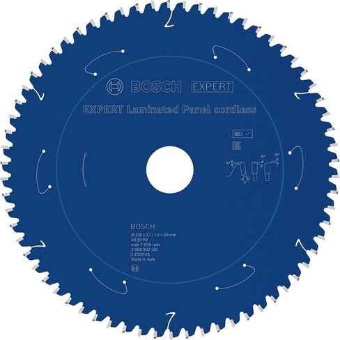 Bosch 1 x Expert Laminated Panel Cordless Circular Saw Blade for Table Saws (for Plastic-Coated Plates, Diameter mm, Professional Accessories Cordless Table Saw) in Saudi Arabia