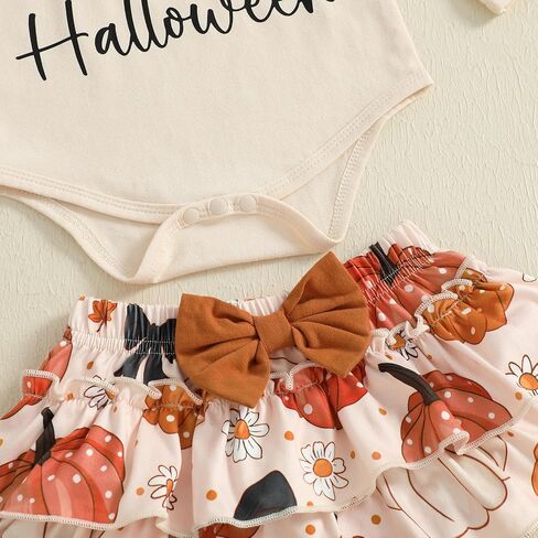MoZiKQin Newborn Baby Girl Clothes Infant Romper Onesie Ruffle Layered Shorts Headband Socks Cute Toddler Girl Outfits in Saudi Arabia