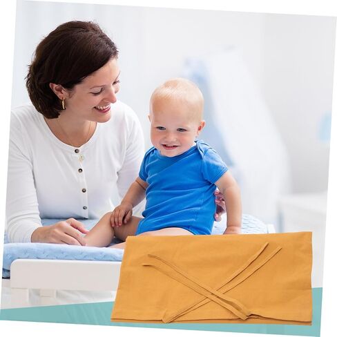 VANZACK 1Pc Changing Pad Cover Breathable Cotton Cloth Nappy Mat for Diaper Changes Easy to Use Yellow in Saudi Arabia