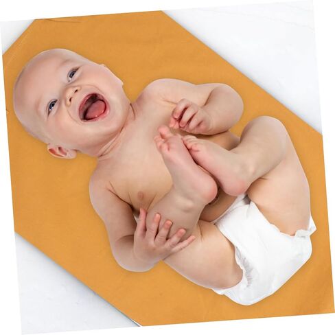 VANZACK 1Pc Changing Pad Cover Breathable Cotton Cloth Nappy Mat for Diaper Changes Easy to Use Yellow in Saudi Arabia