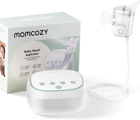 Momcozy BreezyClear Pro™ شفاط الأنف للأطفال، مصاصة أنف من فئة المستشفى 75 كيلو باسكال مع 9 مستويات شفط قابلة للتعديل، منظف أنف كهربائي للأطفال الصغار، مهدئ بالضوء والموسيقى in Saudi Arabia