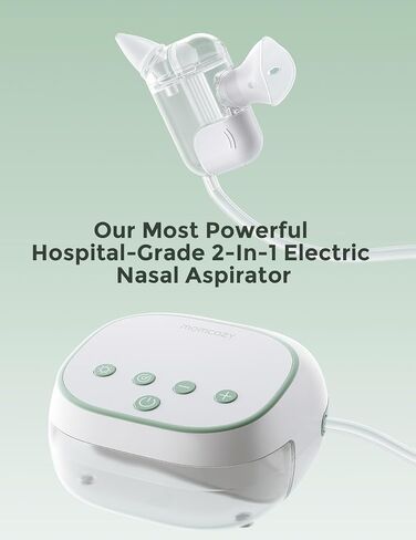 Momcozy BreezyClear Pro™ شفاط الأنف للأطفال، مصاصة أنف من فئة المستشفى 75 كيلو باسكال مع 9 مستويات شفط قابلة للتعديل، منظف أنف كهربائي للأطفال الصغار، مهدئ بالضوء والموسيقى in Saudi Arabia