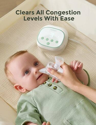 Momcozy BreezyClear Pro™ شفاط الأنف للأطفال، مصاصة أنف من فئة المستشفى 75 كيلو باسكال مع 9 مستويات شفط قابلة للتعديل، منظف أنف كهربائي للأطفال الصغار، مهدئ بالضوء والموسيقى in Saudi Arabia
