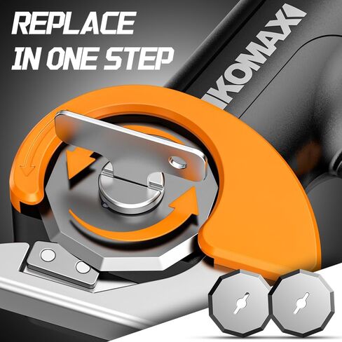 مقص كهربائي لاسلكي من كوماكس، قاطع كرتون 4 فولت مع 3 شفرات، بطارية قابلة لإعادة الشحن 2000 مللي أمبير في الساعة، صندوق تخزين، مقص قماش قاطع صندوق كهربائي للكرتون والجلود والسجاد والقماش والبلاستيك - وردي in Kuwait