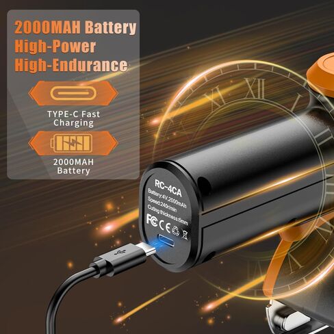 مقص كهربائي لاسلكي من كوماكس، قاطع كرتون 4 فولت مع 3 شفرات، بطارية قابلة لإعادة الشحن 2000 مللي أمبير في الساعة، صندوق تخزين، مقص قماش قاطع صندوق كهربائي للكرتون والجلود والسجاد والقماش والبلاستيك - وردي in Kuwait